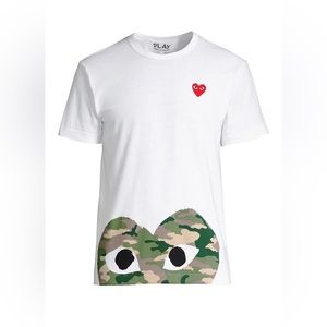 Comme Des Garçons Play Camouflage Edge Heart T-Shirt